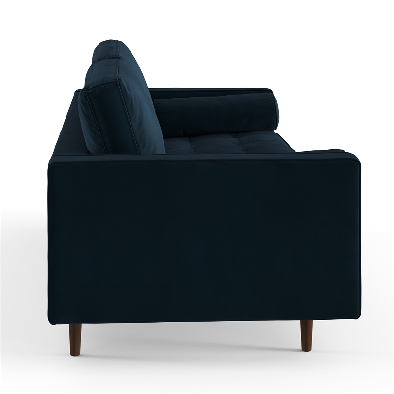 Pemberly Row Modern / Contemporary Performance Velvet Sofa in Blue
