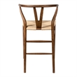 Pemberly Row Modern Counter Height Stool in Walnut and Natural