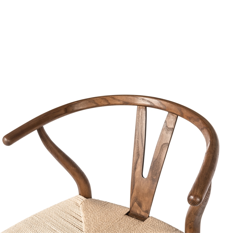 Pemberly Row Modern Counter Height Stool in Walnut and Natural