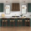 Pemberly Row Modern Counter Height Stool in Walnut and Natural
