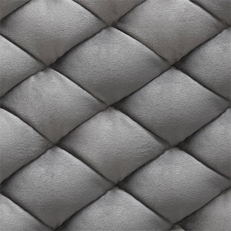 Pemberly Row Mid-Century Solid Wood Frame Lounge Chair in Gray