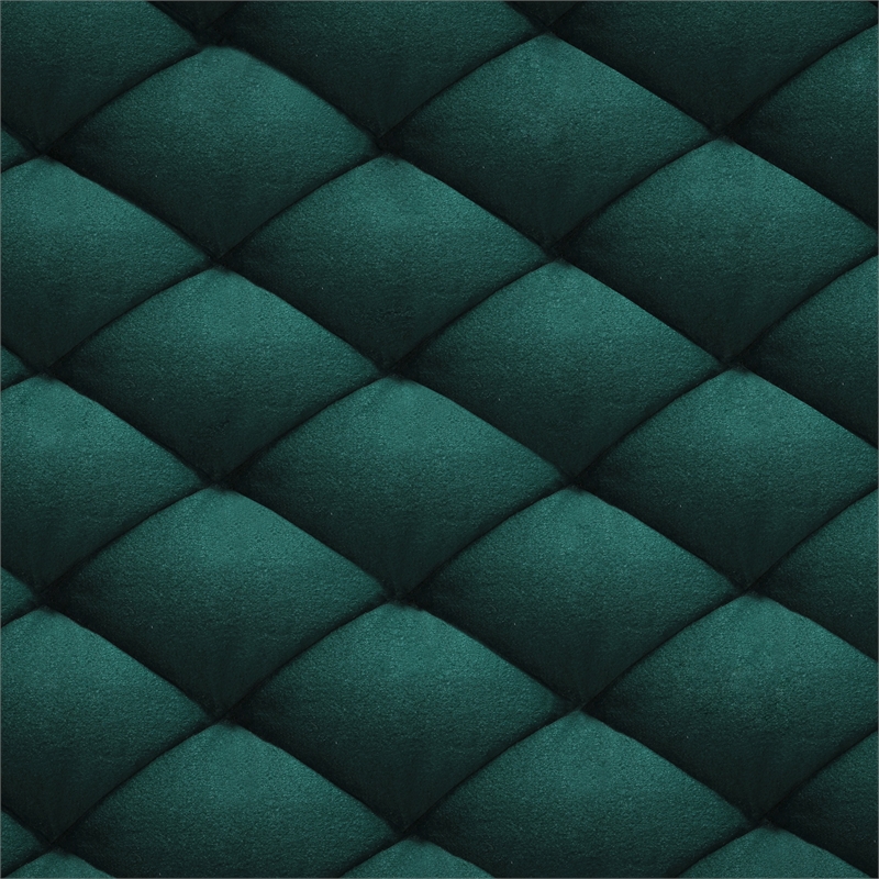 Pemberly Row Mid-Century Solid Wood Frame Lounge Chair in Green