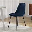 Pemberly Row Performance Velvet Side Chairs (Set of 2) in Blue