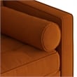 Pemberly Row Performance Velvet Reversible Sectional in Orange