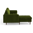 Pemberly Row Performance Velvet Reversible Sectional in Forest