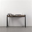 Pemberly Row Mid-Century Contemporary Desk in Natural and Black