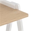 Pemberly Row Mid-Century Contemporary Desk in Natural and White