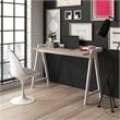 Pemberly Row Mid-Century Contemporary Desk in Natural and White
