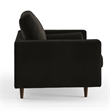 Pemberly Row Contemporary Performance Velvet Arm Chair in Smoke