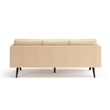 Pemberly Row Velvet Mid-Century Contemporary Velvet Sofa in Sand
