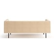 Pemberly Row Velvet Mid-Century Contemporary Velvet Sofa in Sand