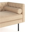 Pemberly Row Velvet Mid-Century Contemporary Velvet Sofa in Sand