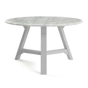Pemberly Row Contemporary Vinyl Faux Marble Coffee Table in Gray