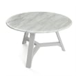 Pemberly Row Contemporary Vinyl Faux Marble Coffee Table in Gray