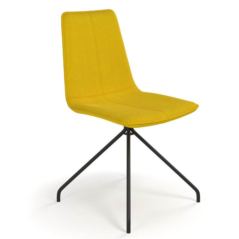 Pemberly Row Modern / Contemporary Velvet Swivel Side Chair in Gold