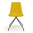 Pemberly Row Modern / Contemporary Velvet Swivel Side Chair in Gold