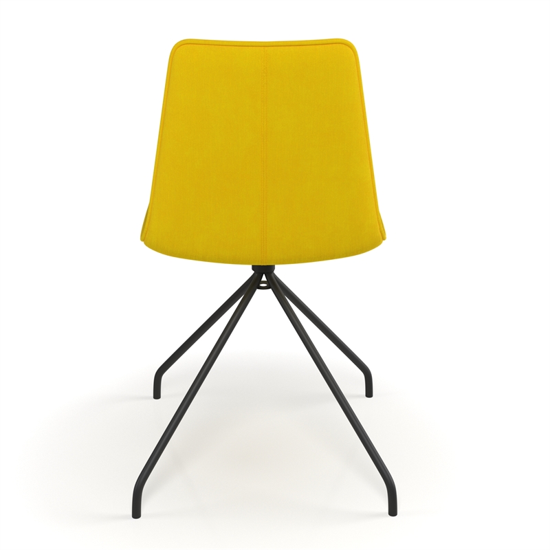 Pemberly Row Modern / Contemporary Velvet Swivel Side Chair in Gold