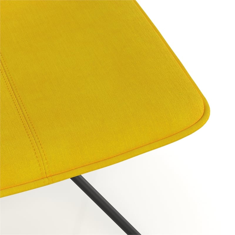 Pemberly Row Modern / Contemporary Velvet Swivel Side Chair in Gold