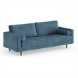 Pemberly Row Modern / Contemporary Performance Velvet Sofa in Ocean