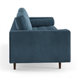 Pemberly Row Modern / Contemporary Performance Velvet Sofa in Ocean