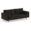 Pemberly Row Modern / Contemporary Performance Velvet Sofa in Smoke