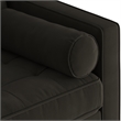Pemberly Row Modern / Contemporary Performance Velvet Sofa in Smoke