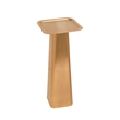 Pemberly Row Contemporary Brushed Gold Iron Drink Table in Gold