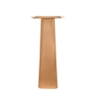Pemberly Row Contemporary Brushed Gold Iron Drink Table in Gold