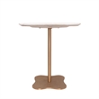 Pemberly Row Modern / Contemporary Genuine Marble Side Table in Gold