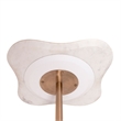 Pemberly Row Modern / Contemporary Genuine Marble Side Table in Gold