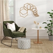 Pemberly Row Modern / Contemporary Genuine Marble Side Table in Gold