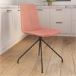 Pemberly Row Modern / Contemporary Velvet Swivel Side Chair in Blush