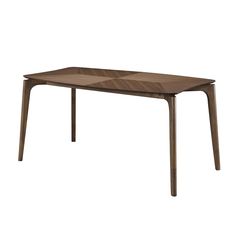 Pemberly Row Contemporary Wood 78.75 inch Dining Table in Walnut ...