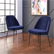 Pemberly Row Modern / Contemporary Side Chair (Set of 2) in Sapphire