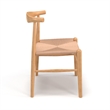 Pemberly Row Contemporary Wood Papercord Dining Chair in Natural