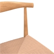 Pemberly Row Contemporary Wood Papercord Dining Chair in Natural