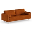 Pemberly Row Modern / Contemporary Performance Velvet Sofa in Orange