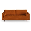 Pemberly Row Modern / Contemporary Performance Velvet Sofa in Orange