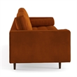 Pemberly Row Modern / Contemporary Performance Velvet Sofa in Orange