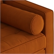 Pemberly Row Modern / Contemporary Performance Velvet Sofa in Orange