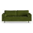 Pemberly Row Modern / Contemporary Performance Velvet Sofa in Forest