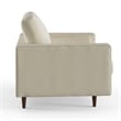 Pemberly Row Contemporary Upholstered Fabric Arm Chair in Beige