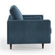 Pemberly Row Contemporary Performance Velvet Arm Chair in Ocean