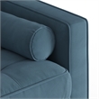 Pemberly Row Contemporary Performance Velvet Arm Chair in Ocean