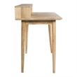 Pemberly Row Contemporary Solid Wood Two-Drawer Desk in Natural