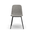 Pemberly Row Contemporary Velvet Side Chairs (Set of 2) in Gray