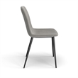 Pemberly Row Contemporary Velvet Side Chairs (Set of 2) in Gray