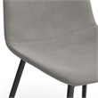 Pemberly Row Contemporary Velvet Side Chairs (Set of 2) in Gray
