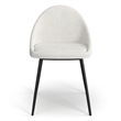 Pemberly Row Contemporary Boucle Side Chair (Set of 2) in White