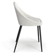 Pemberly Row Contemporary Boucle Side Chair (Set of 2) in White